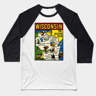 Vintage Wisconsin Decal Baseball T-Shirt